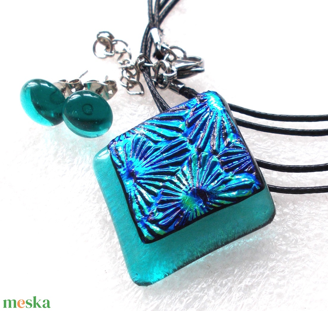 Kék-arany csillagok, dichroic ékszerszett. - ékszer - ékszerszett - Meska.hu Kék-arany csillagok, dichroic ékszerszett. - ékszer - ékszerszett - Meska.hu