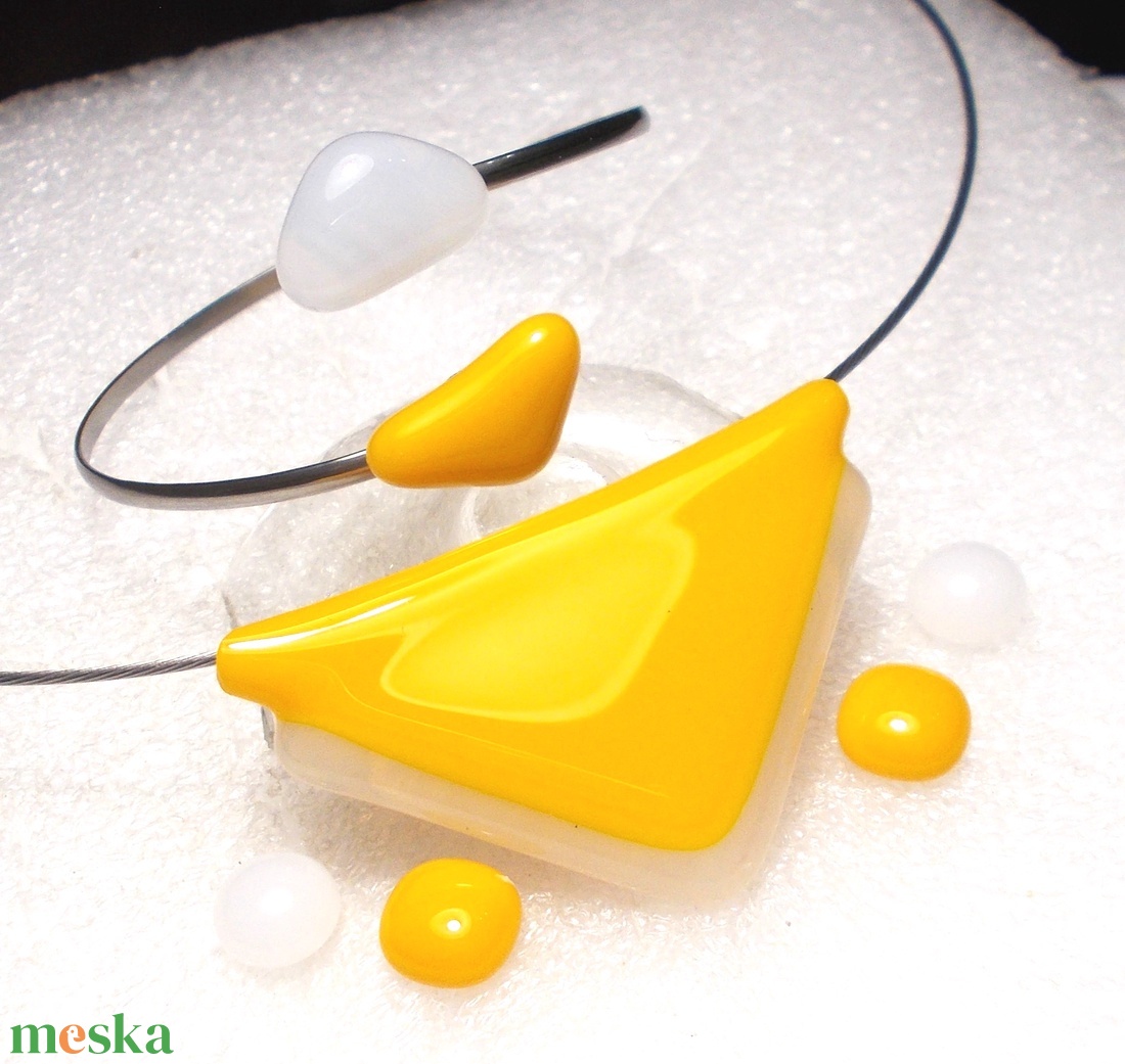 NEMESACÉL!  Szürke-sárga trendi ékszerszett. - ékszer - ékszerszett - Meska.hu