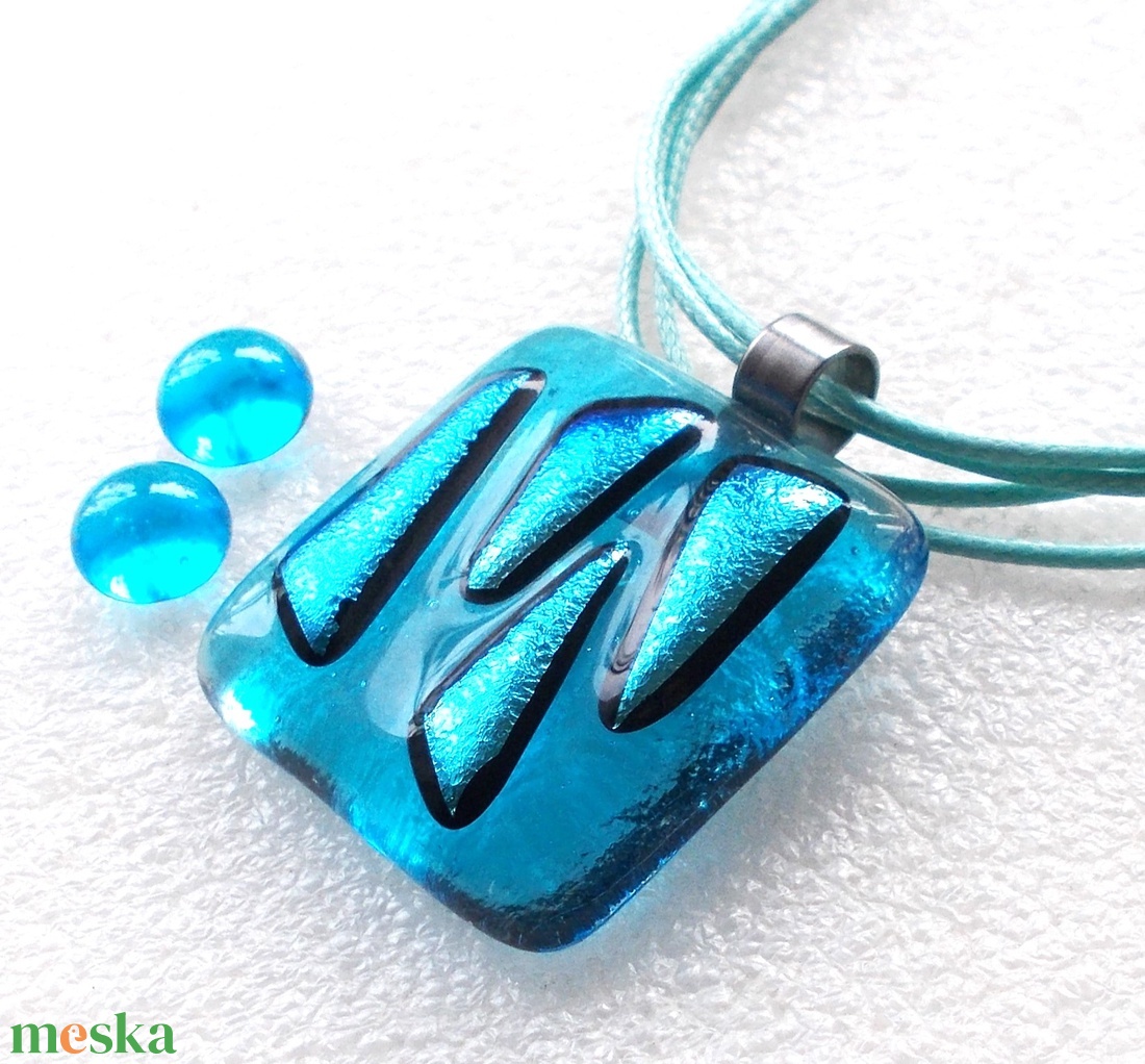 Ezüst-kék vitorlák dichroic ékszerszett.  - ékszer - ékszerszett - Meska.hu