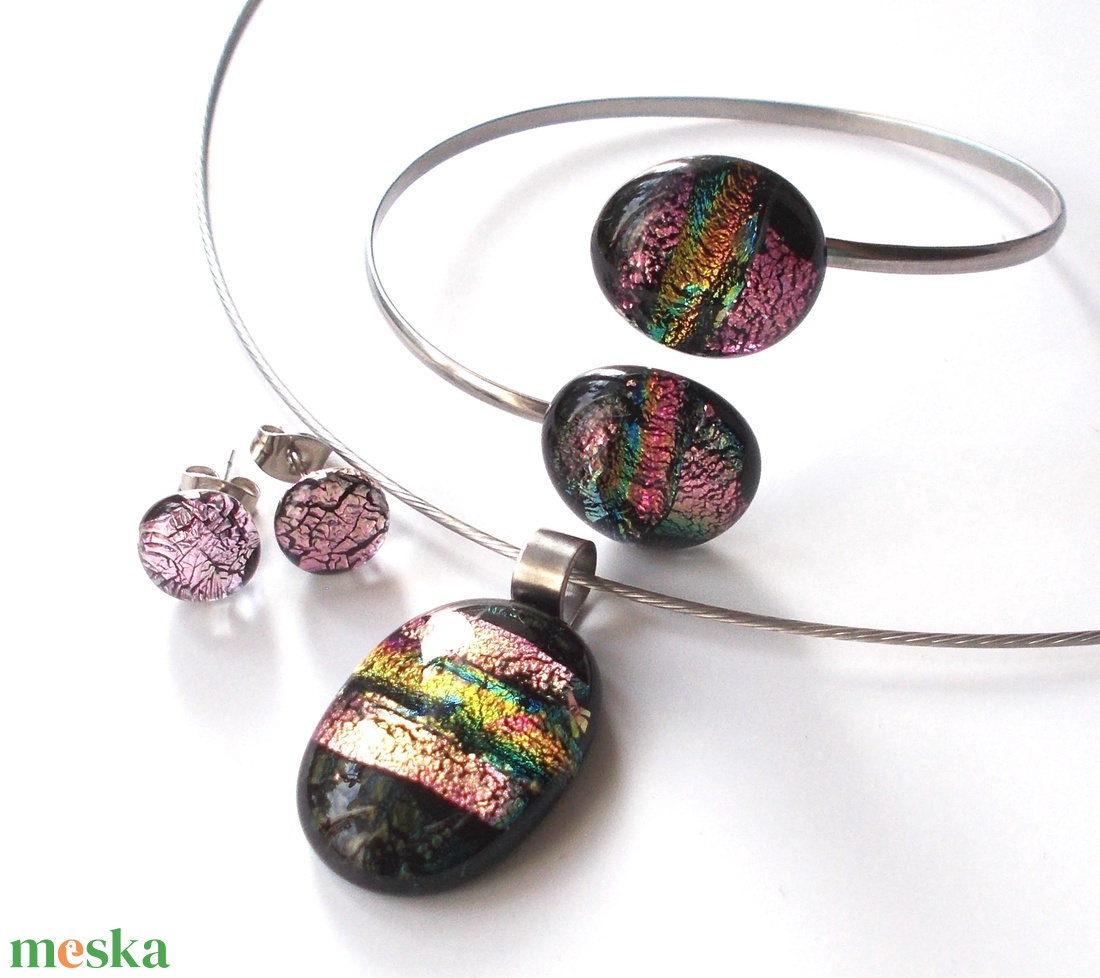 NEMESACÉL! Dichroic fények ékszerszett. - ékszer - ékszerszett - Meska.hu NEMESACÉL! Dichroic fények ékszerszett. - ékszer - ékszerszett - Meska.hu