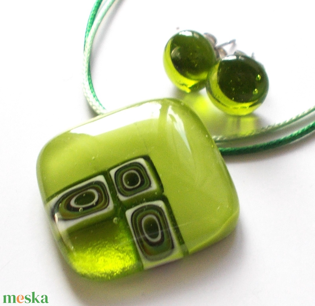 Lime nyaklánc. - ékszer - ékszerszett - Meska.hu