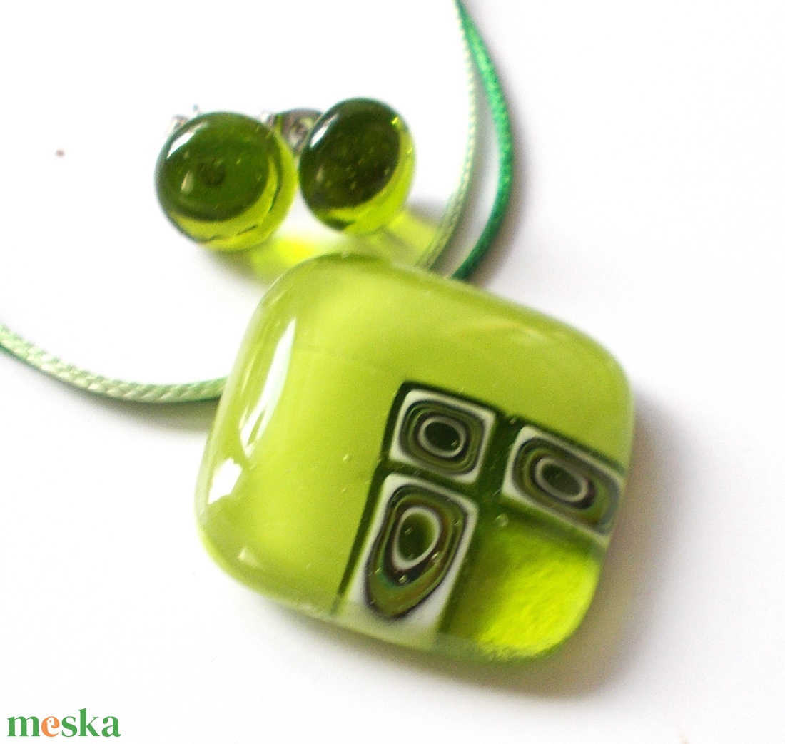 Lime nyaklánc. - ékszer - ékszerszett - Meska.hu