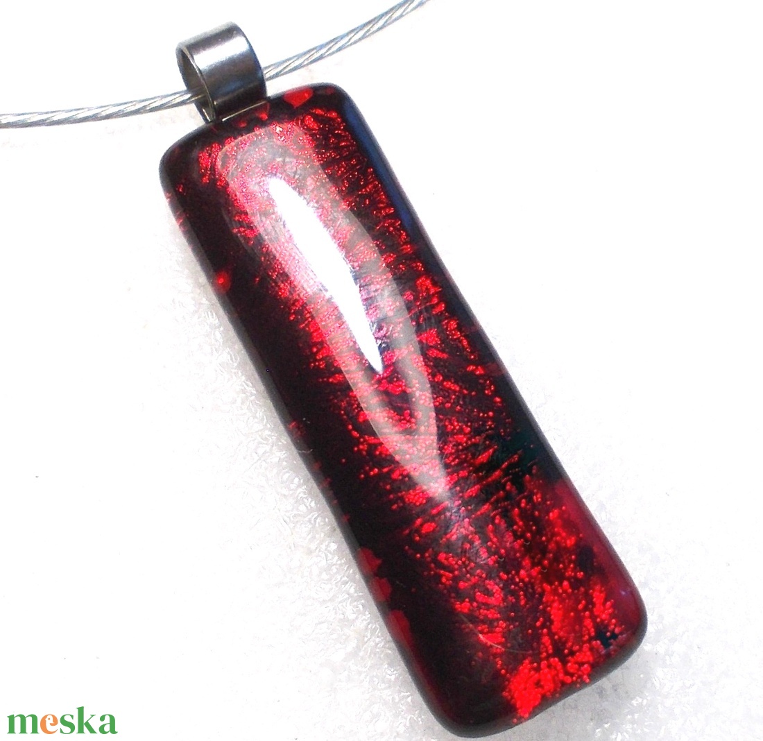 Rubin csillagok, dichroic nyaklánc. - ékszer - ékszerszett - Meska.hu