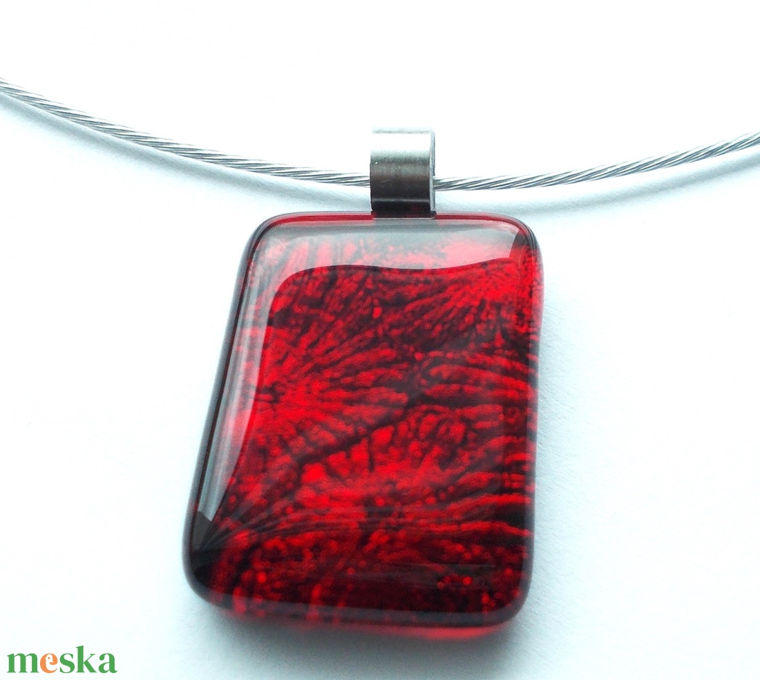 Rubin csillagok, dichroic nyaklánc. - ékszer - ékszerszett - Meska.hu