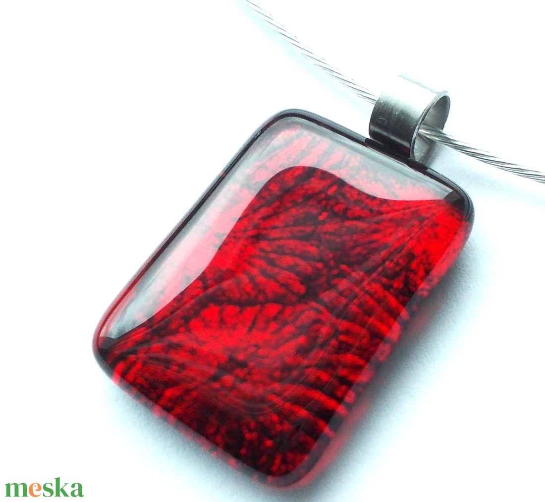 Rubin csillagok, dichroic nyaklánc. - ékszer - ékszerszett - Meska.hu