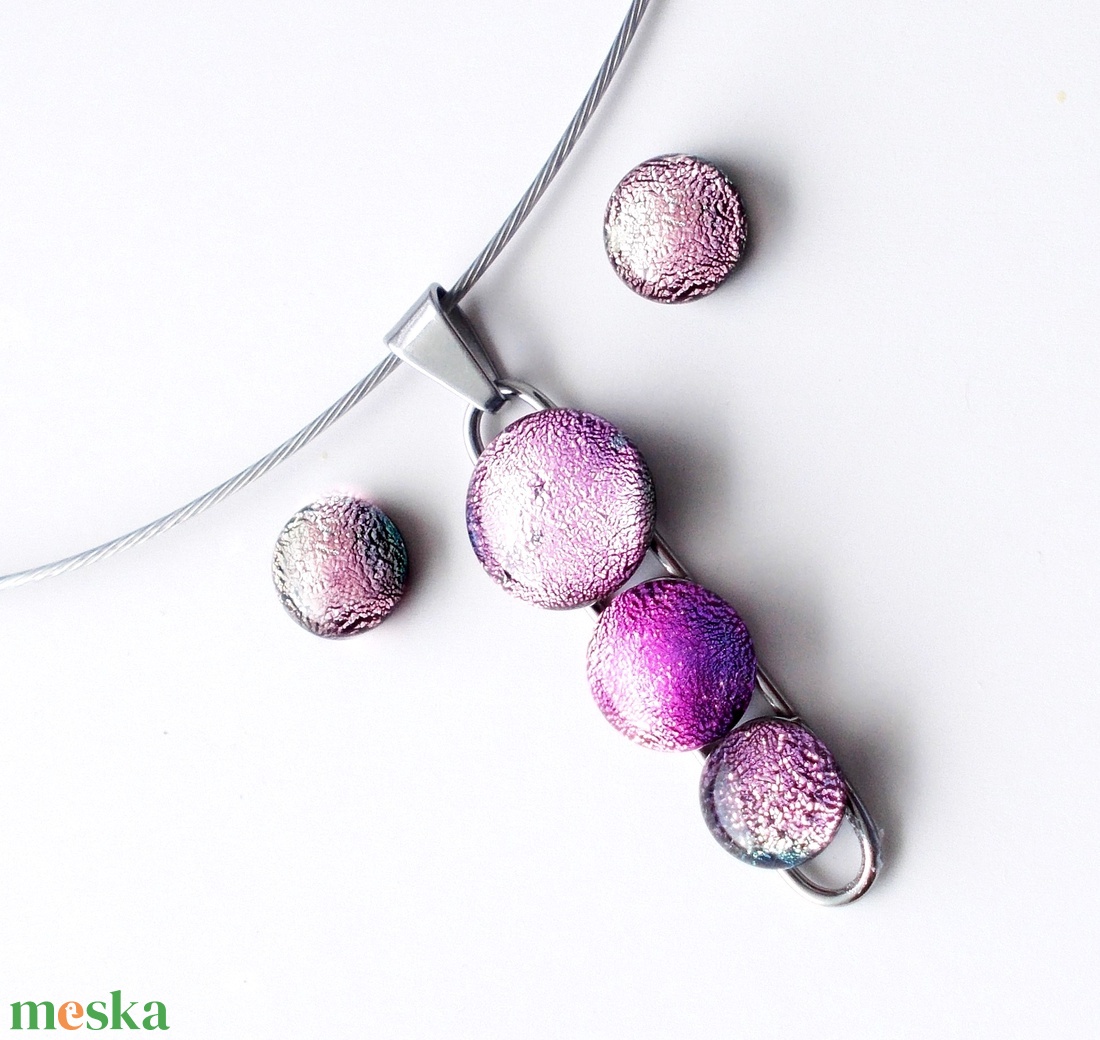 NEMESACÉL! Rózsafények dichroic ékszerszett. - ékszer - ékszerszett - Meska.hu NEMESACÉL! Rózsafények dichroic ékszerszett. - ékszer - ékszerszett - Meska.hu