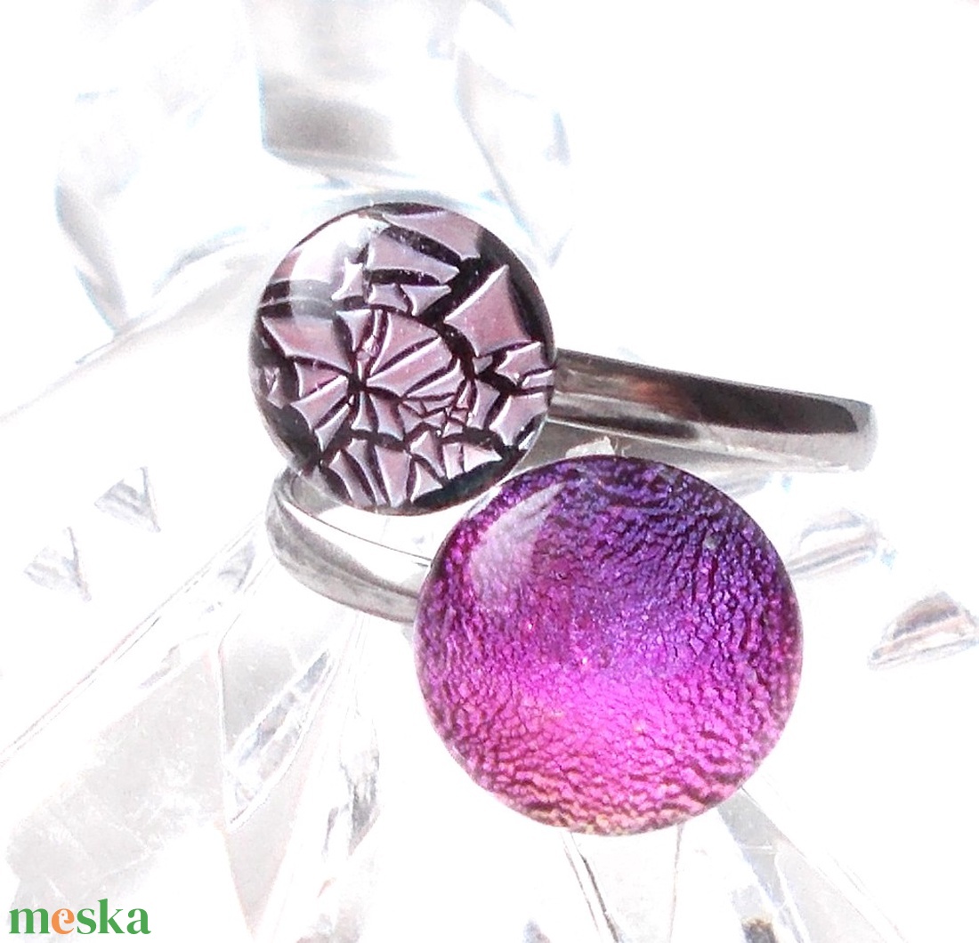 NEMESACÉL! Rózsafények dichroic gyűrű. - ékszer - gyűrű - többköves gyűrű - Meska.hu NEMESACÉL! Rózsafények dichroic gyűrű. - ékszer - gyűrű - többköves gyűrű - Meska.hu