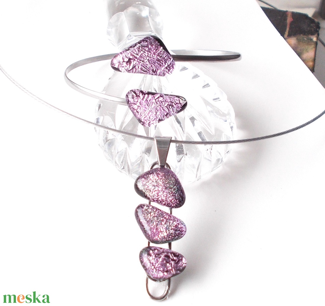 NEMESACÉL!  Magnólia dichroic ékszerszett. - ékszer - ékszerszett - Meska.hu  NEMESACÉL!  Magnólia dichroic ékszerszett. - ékszer - ékszerszett - Meska.hu