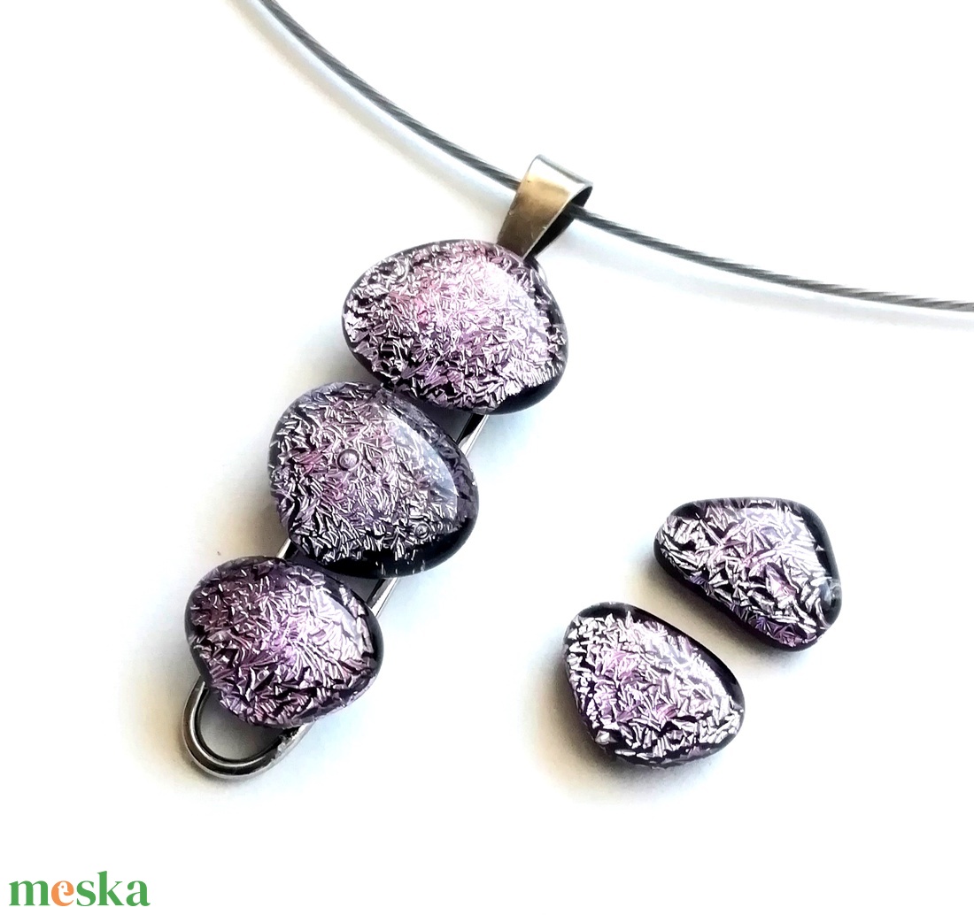 NEMESACÉL! Orgona lila dichroic ékszerszett. - ékszer - ékszerszett - Meska.hu NEMESACÉL! Orgona lila dichroic ékszerszett. - ékszer - ékszerszett - Meska.hu