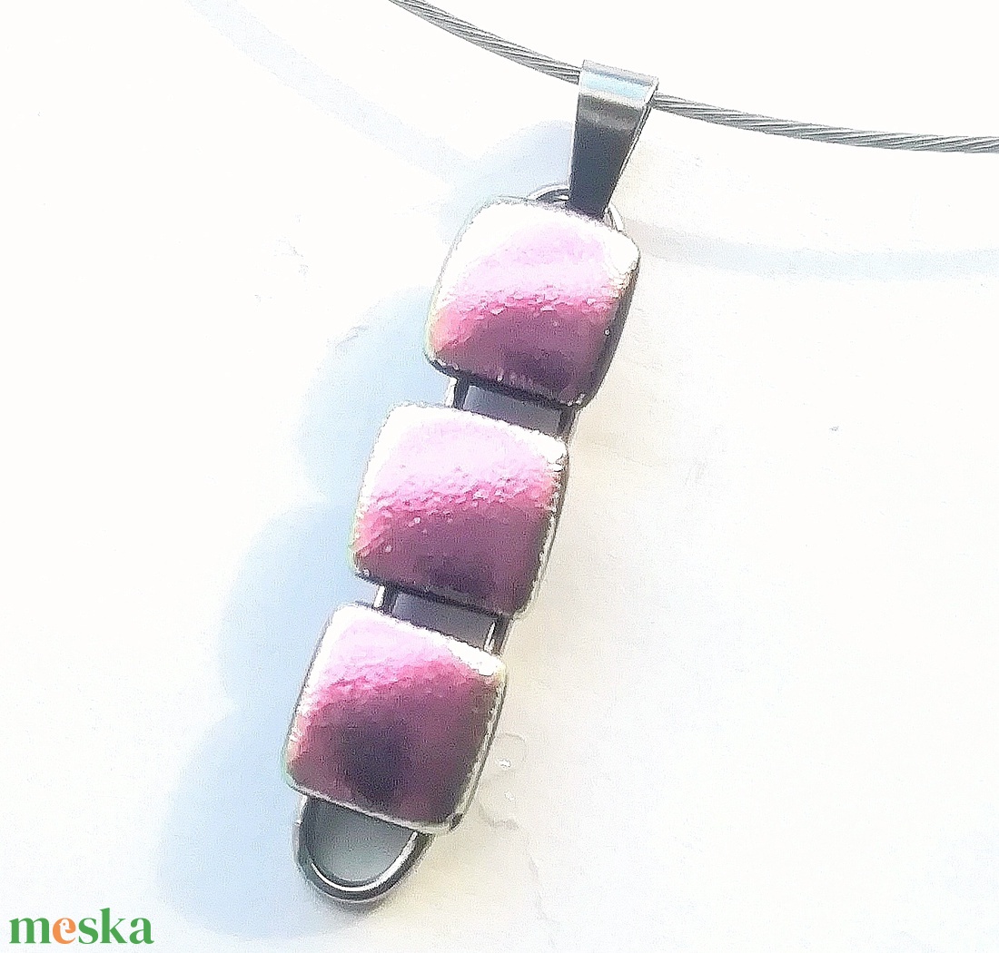  NEMESACÉL!  Magnólia dichroic nyaklánc. - ékszer - ékszerszett - Meska.hu