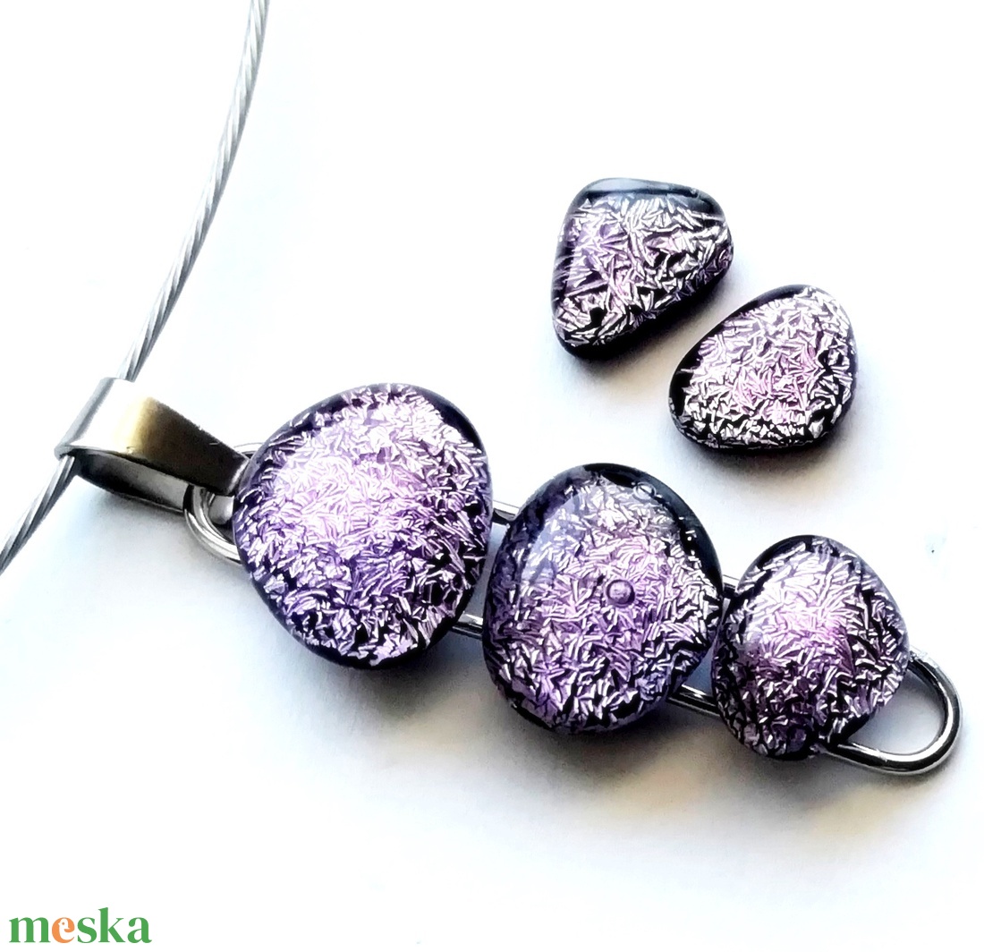 NEMESACÉL! Orgona lila dichroic ékszerszett. - ékszer - ékszerszett - Meska.hu NEMESACÉL! Orgona lila dichroic ékszerszett. - ékszer - ékszerszett - Meska.hu