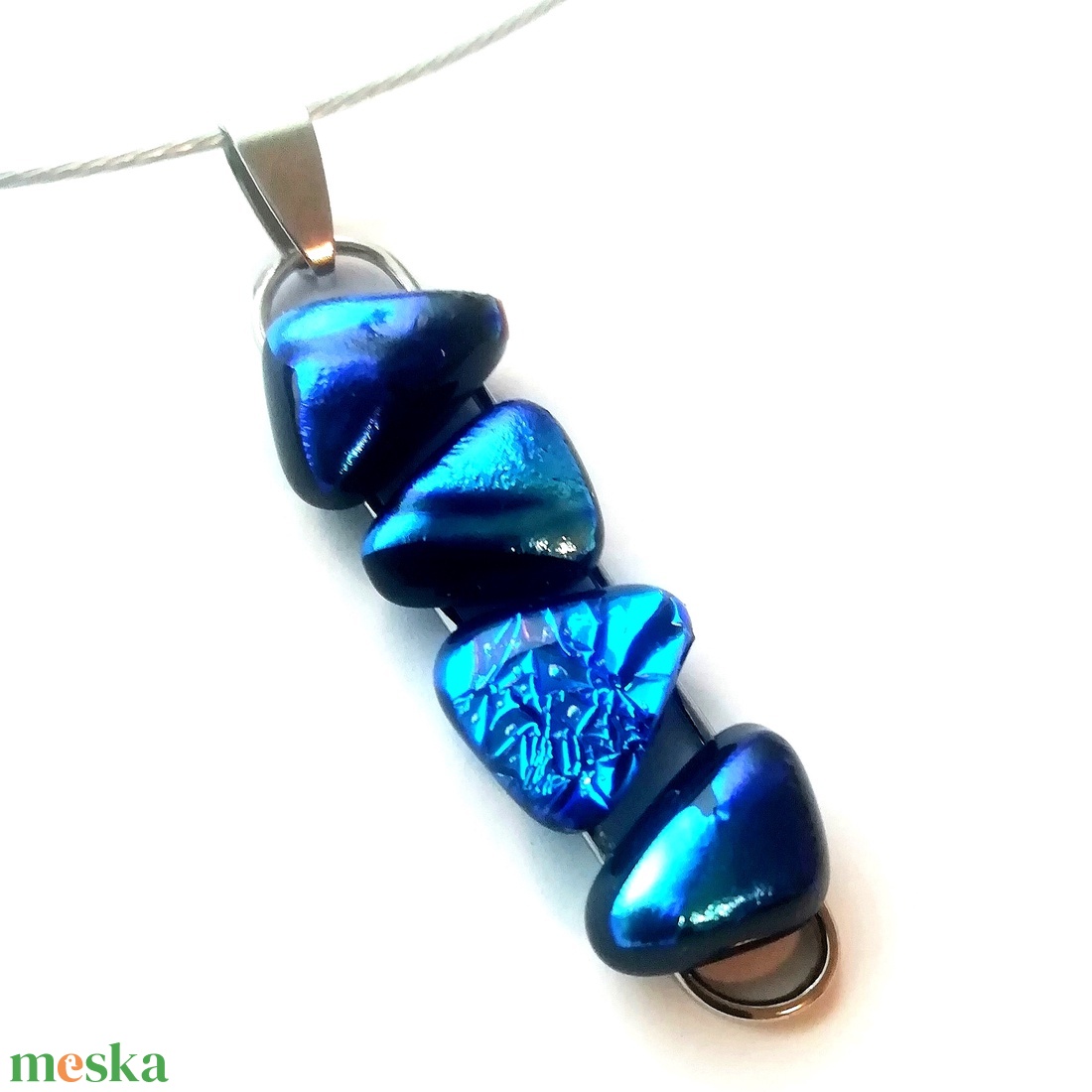 AKCIÓ! NEMESACÉL! Mélykék kavicsok dichroic ékszerszett. - ékszer - ékszerszett - Meska.hu AKCIÓ! NEMESACÉL! Mélykék kavicsok dichroic ékszerszett. - ékszer - ékszerszett - Meska.hu