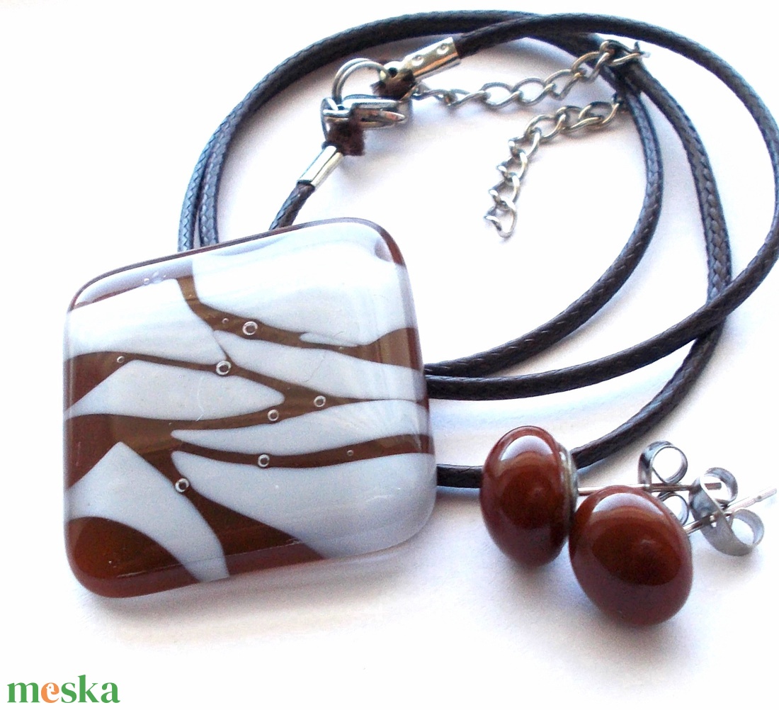 Csokoládé duó ékszerszett , ajándék nőknek névnapra, születésnapra. - ékszer - ékszerszett - Meska.hu