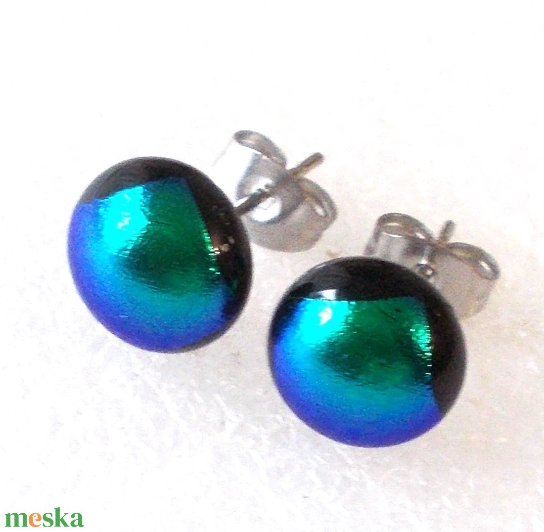 Kék-zöld csillagok  nyaklánc, ajándék névnapra, születésnapra. - ékszer - ékszerszett - Meska.hu