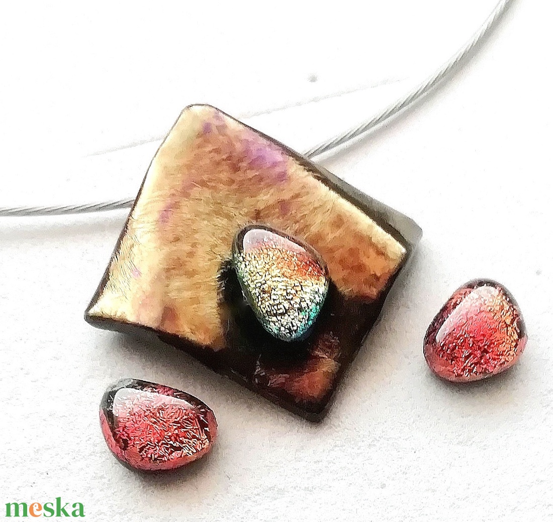 NEMESACÉL!  Bronzos bíborfény ékszerszett, ajándék névnapra születésnapra. - ékszer - ékszerszett - Meska.hu