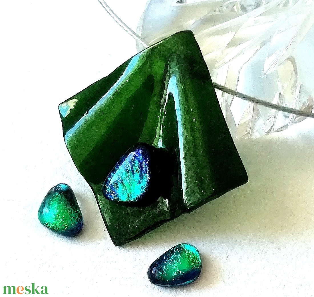 NEMESACÉL!  Kék-zöld fények, ajándék névnapra születésnapra. - ékszer - ékszerszett - Meska.hu