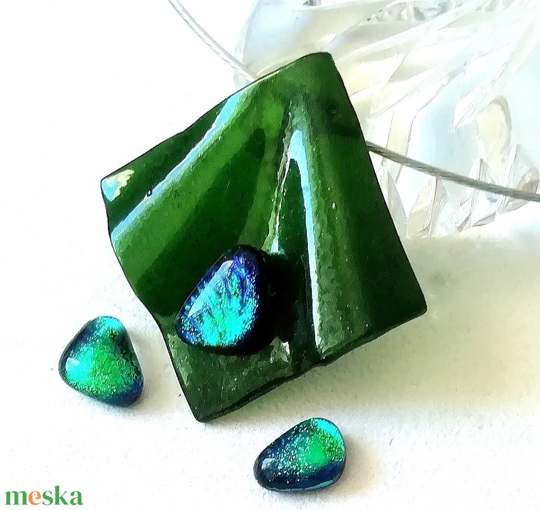 NEMESACÉL!  Kék-zöld fények, ajándék névnapra születésnapra. - ékszer - ékszerszett - Meska.hu