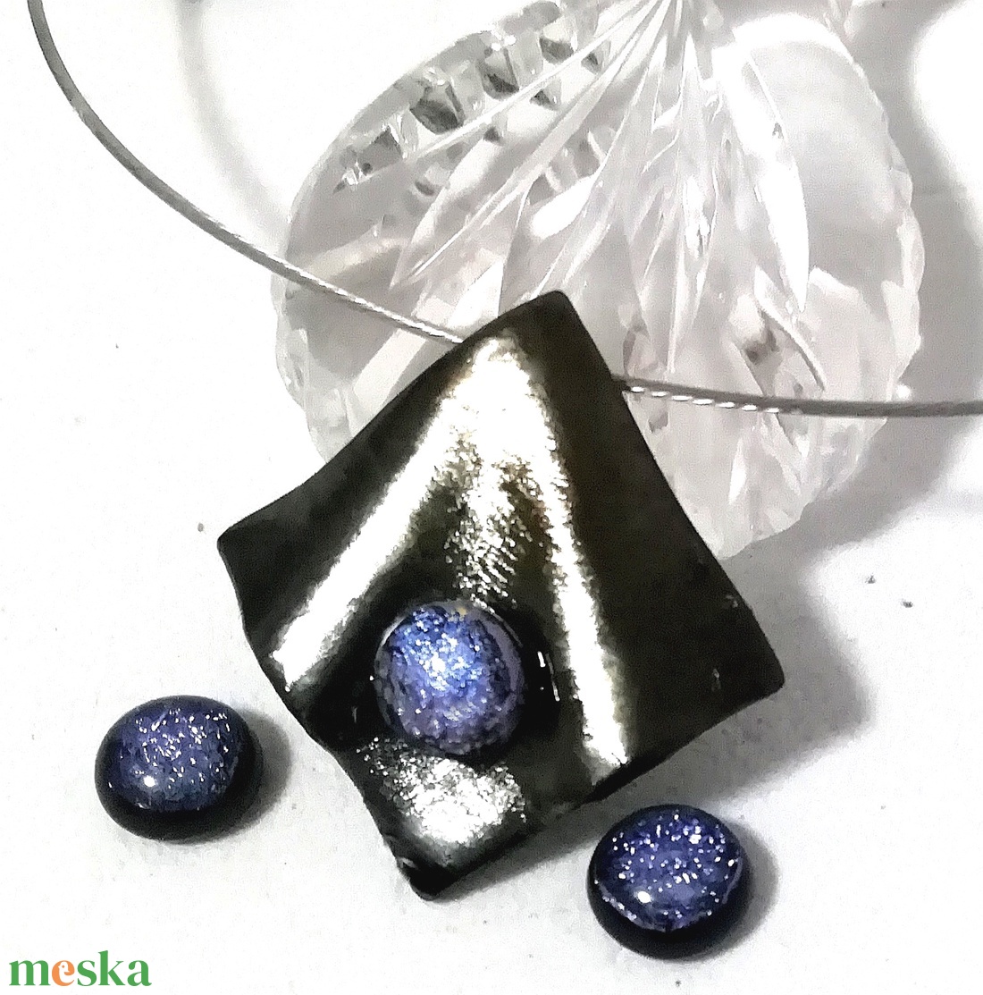 NEMESACÉL! Levendula metálfényben ékszerszett, ajándék névnapra születésnapra. - ékszer - ékszerszett - Meska.hu