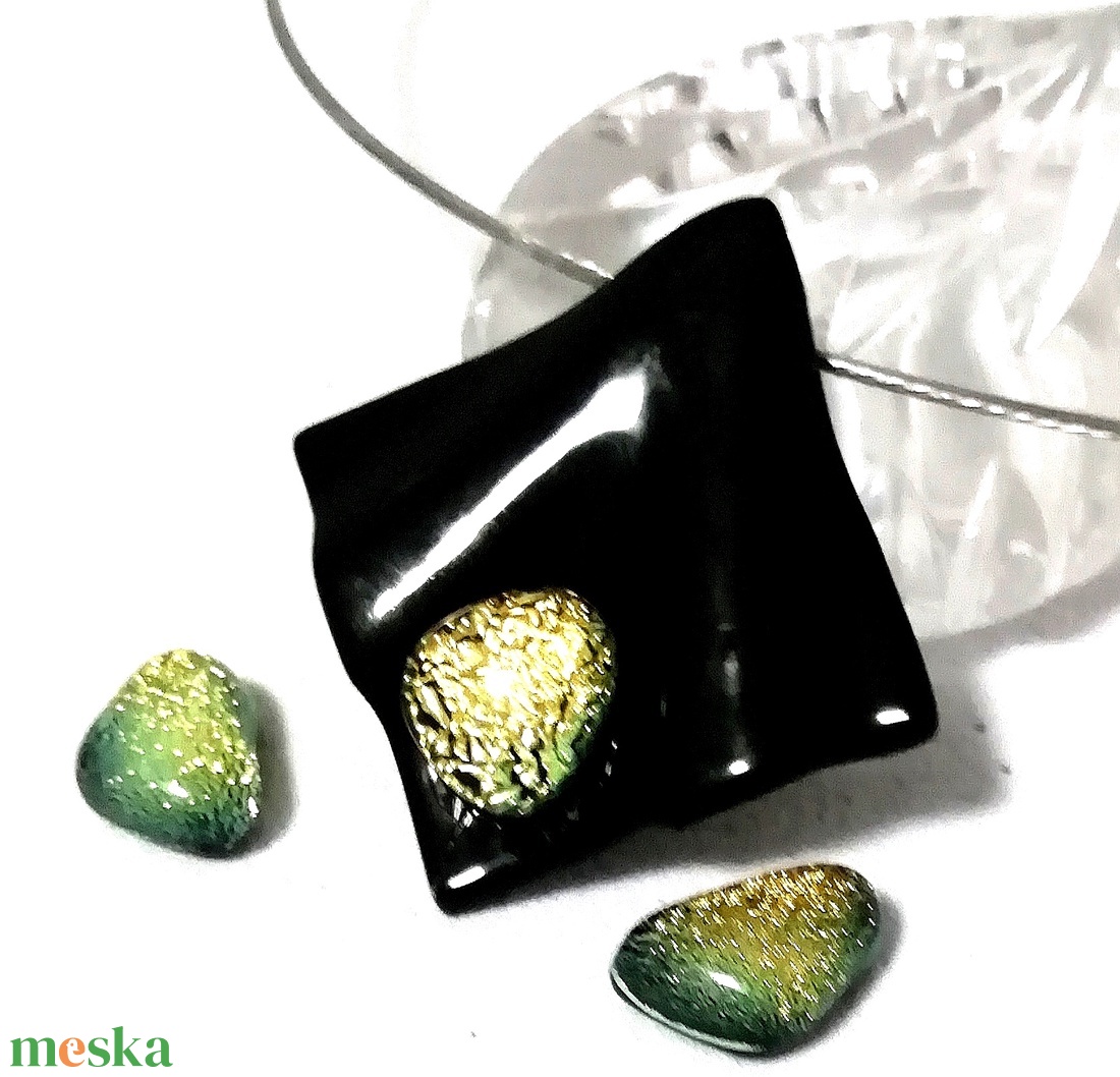 NEMESACÉL!  Arany-fekete ékszerszett, ajándék névnapra születésnapra. - ékszer - ékszerszett - Meska.hu