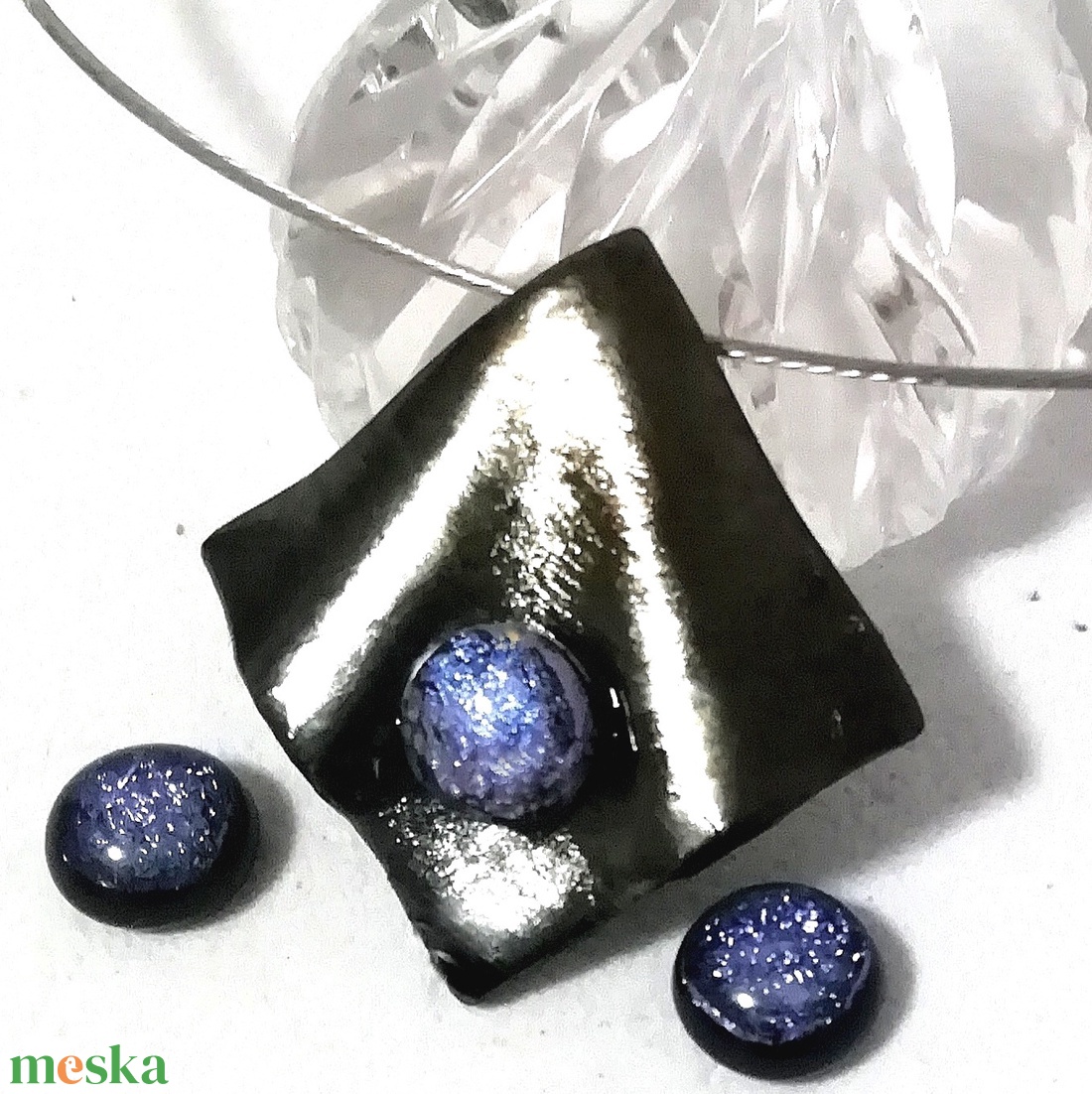 NEMESACÉL! Levendula metálfényben ékszerszett, ajándék névnapra születésnapra. - ékszer - ékszerszett - Meska.hu