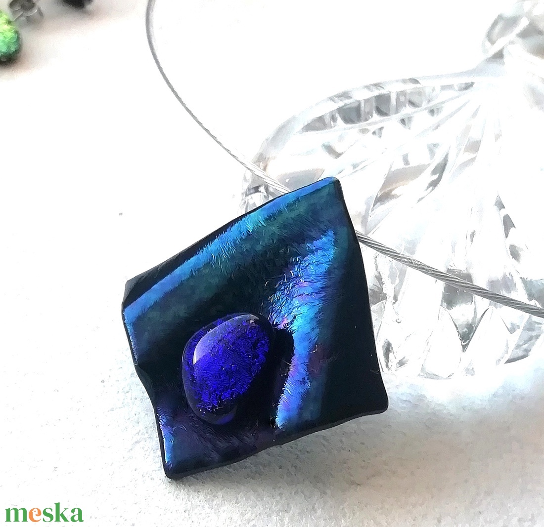 NEMESACÉL!  Kék metál fények, ajándék névnapra születésnapra. - ékszer - ékszerszett - Meska.hu
