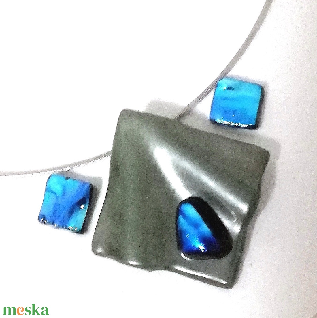 NEMESACÉL!  Kék-metál fények, ajándék névnapra születésnapra. - ékszer - ékszerszett - Meska.hu