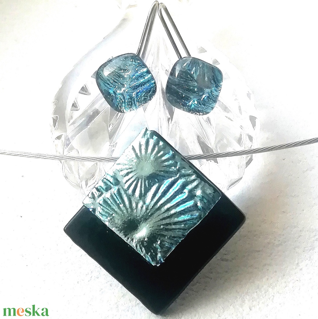 AKCIÓ!  NEMESACÉL!  Ezüstkék csillagok ékszerszett. - ékszer - ékszerszett - Meska.hu