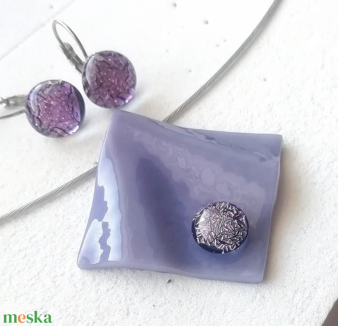 Levendula trendi ékszerszett, ajándék névnapra, születésnapra. - ékszer - ékszerszett - Meska.hu