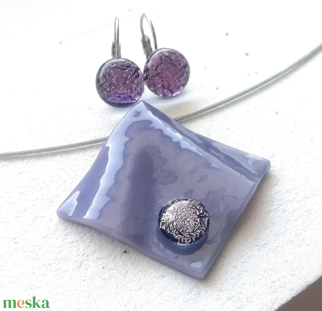 Levendula trendi ékszerszett, ajándék névnapra, születésnapra. - ékszer - ékszerszett - Meska.hu