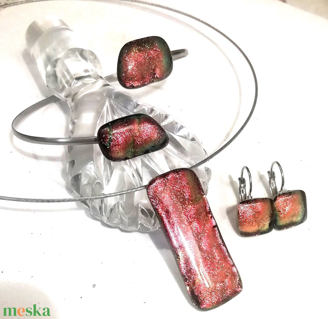 NEMESACÉL!  Naplemente exkluzív ékszerszett - ékszer - karkötő - kézfej karkötő - Meska.hu