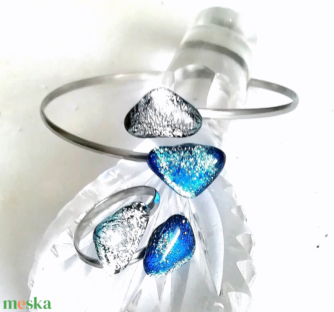 NEMESACÉL! Exkluzív ezüstkék karkötő és gyűrű - ékszer - karkötő - kézfej karkötő - Meska.hu