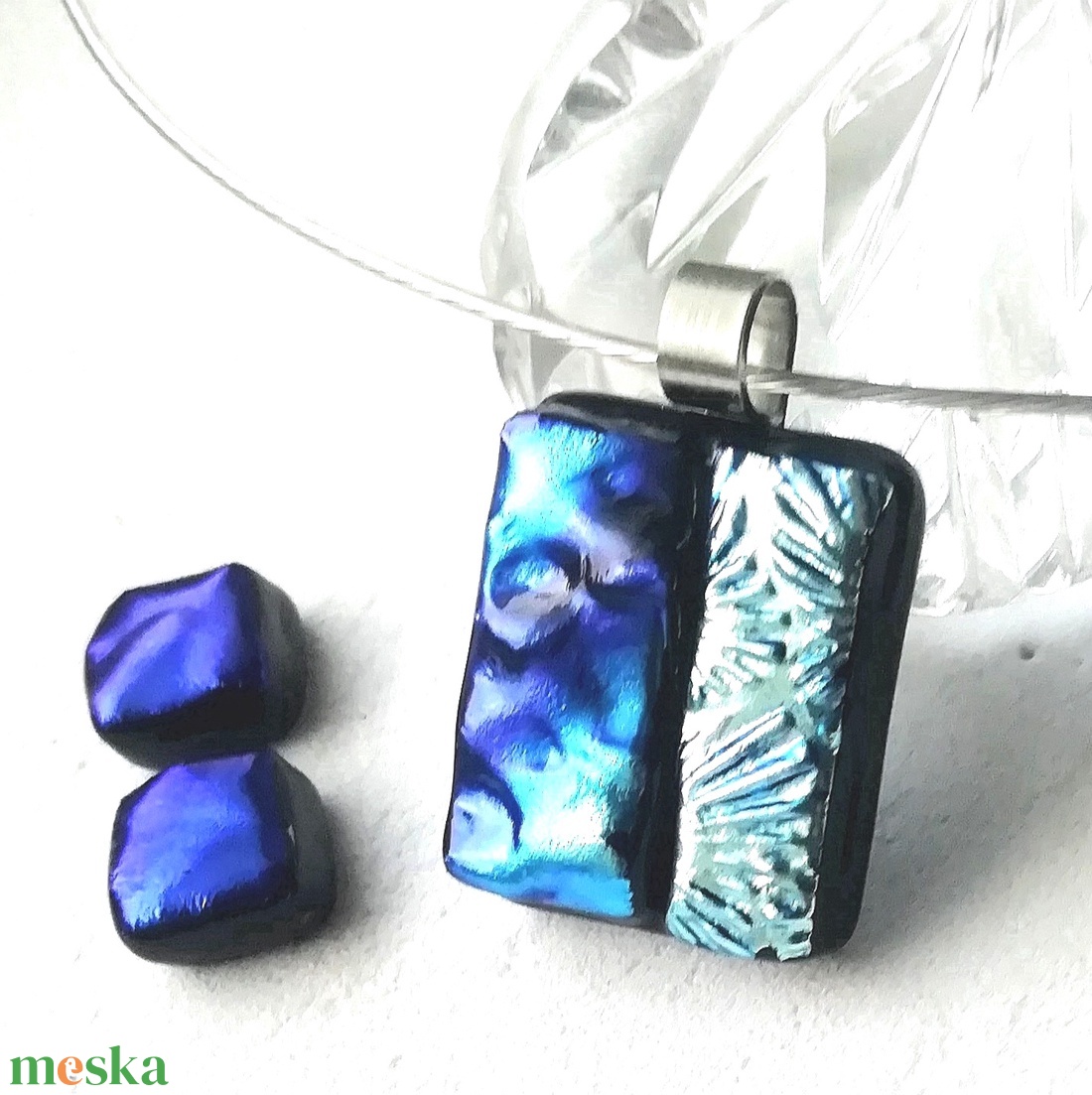 NEMESACÉL!  Kékek fúziója ékszerszett. - ékszer - ékszerszett - Meska.hu