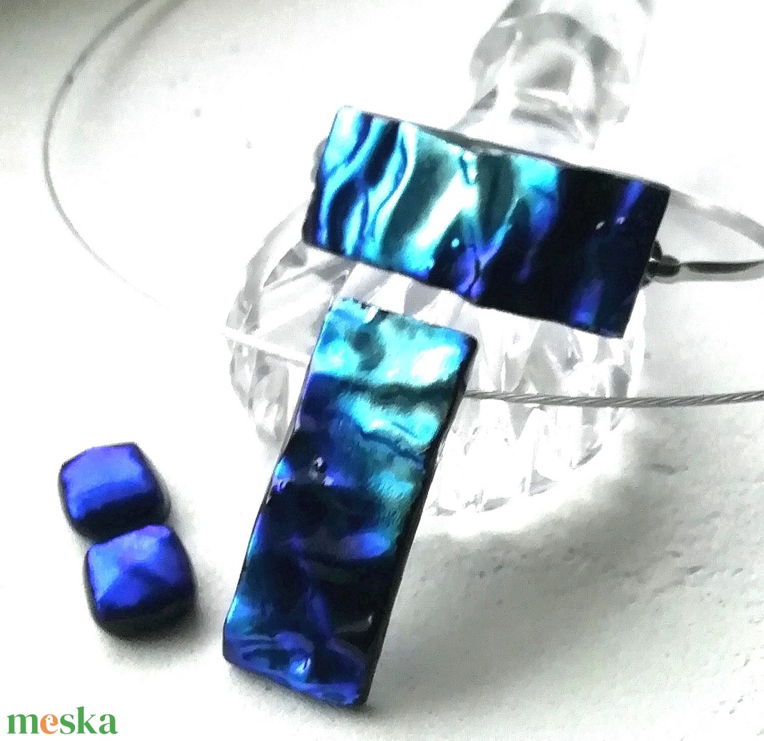 NEMESACÉL! Ezüstkék hullámok ékszerszett, ajándék nőknek névnapra, születésnapra. - ékszer - ékszerszett - Meska.hu