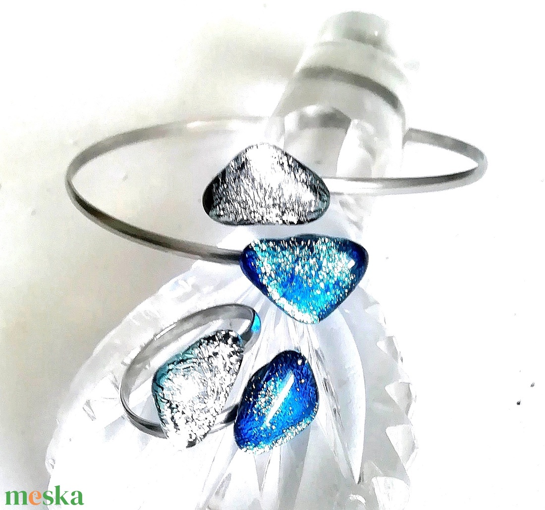 NEMESACÉL! Exkluzív ezüstkék karkötő és gyűrű - ékszer - karkötő - kézfej karkötő - Meska.hu