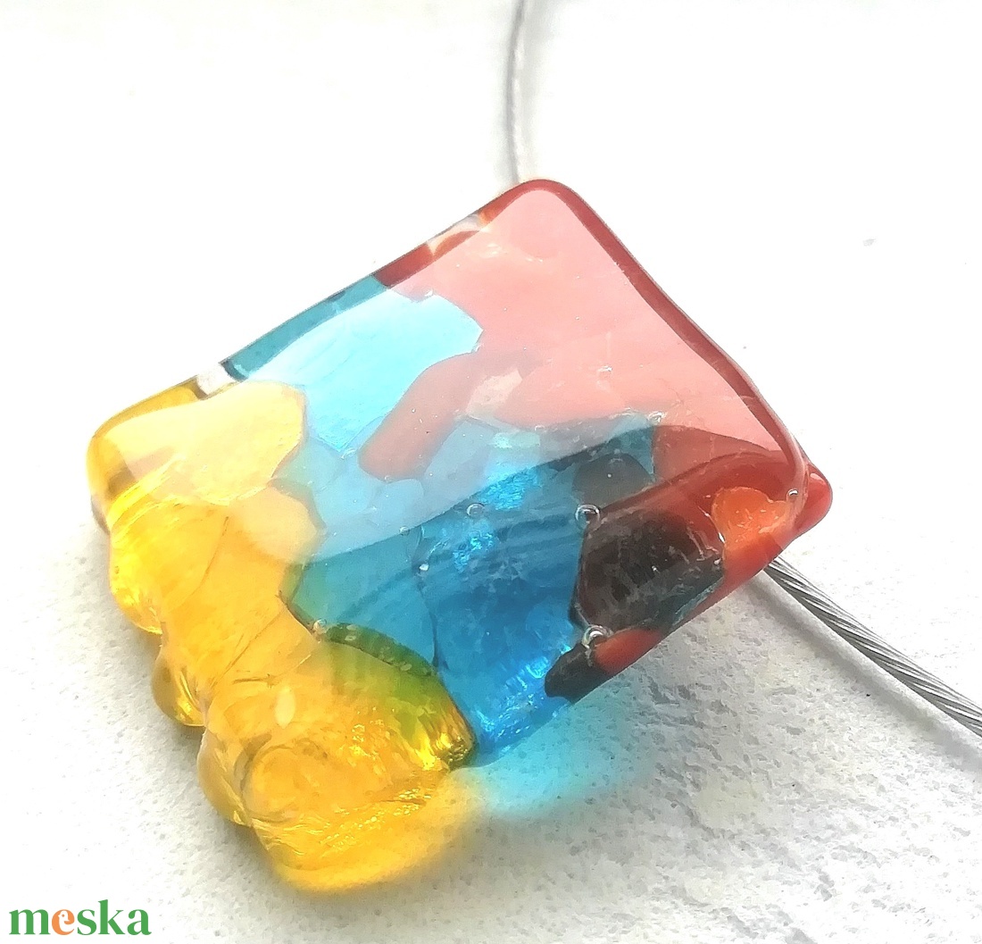 NEMESACÉL!  Színek fúziója ékszerszett.  - ékszer - nyaklánc - medálos nyaklánc - Meska.hu