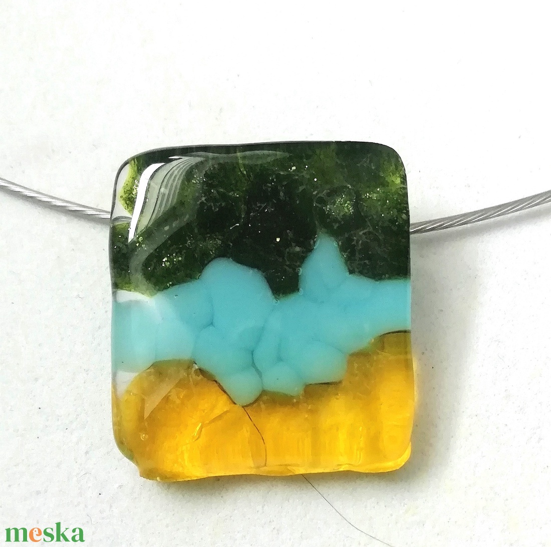 NEMESACÉL!  Színek fúziója ékszerszett.  - ékszer - nyaklánc - medálos nyaklánc - Meska.hu