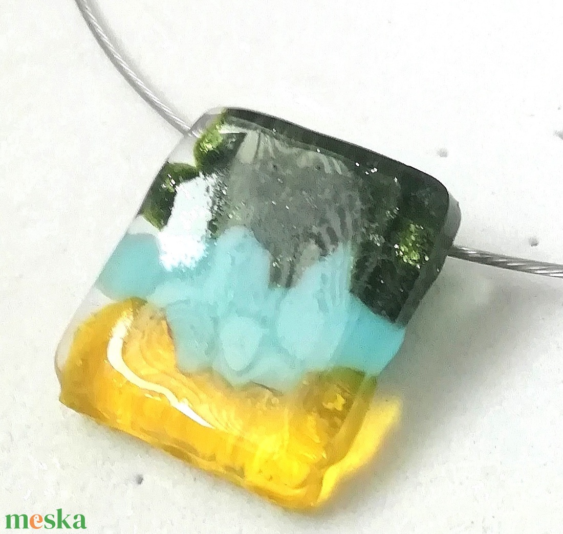 NEMESACÉL!  Színek fúziója ékszerszett.  - ékszer - nyaklánc - medálos nyaklánc - Meska.hu