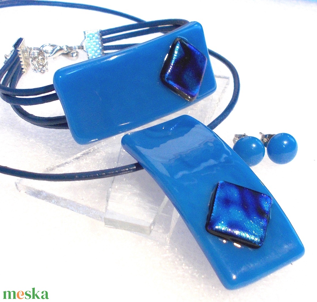 Egyiptomi kék ékszerszett, ajándék névnapra, születésnapra. - ékszer - ékszerszett - Meska.hu