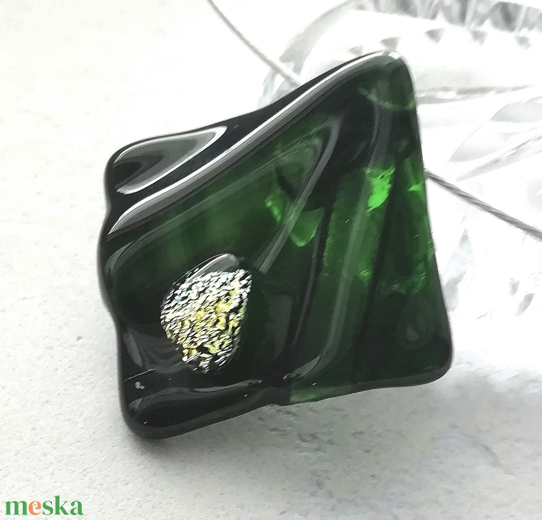 Aranyló smaragd trendi nyaklánc, ajándék névnapra, születésnapra. - ékszer - ékszerszett - Meska.hu