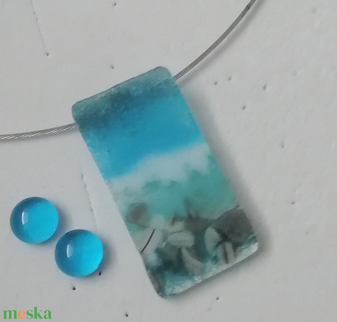 NEMESACÉL!  Tengeri színjáték,  fülbevaló  ajándék nőknek, lányoknak, ballagásra, névnapra, születésnapra. - ékszer - fülbevaló - lógó fülbevaló - Meska.hu