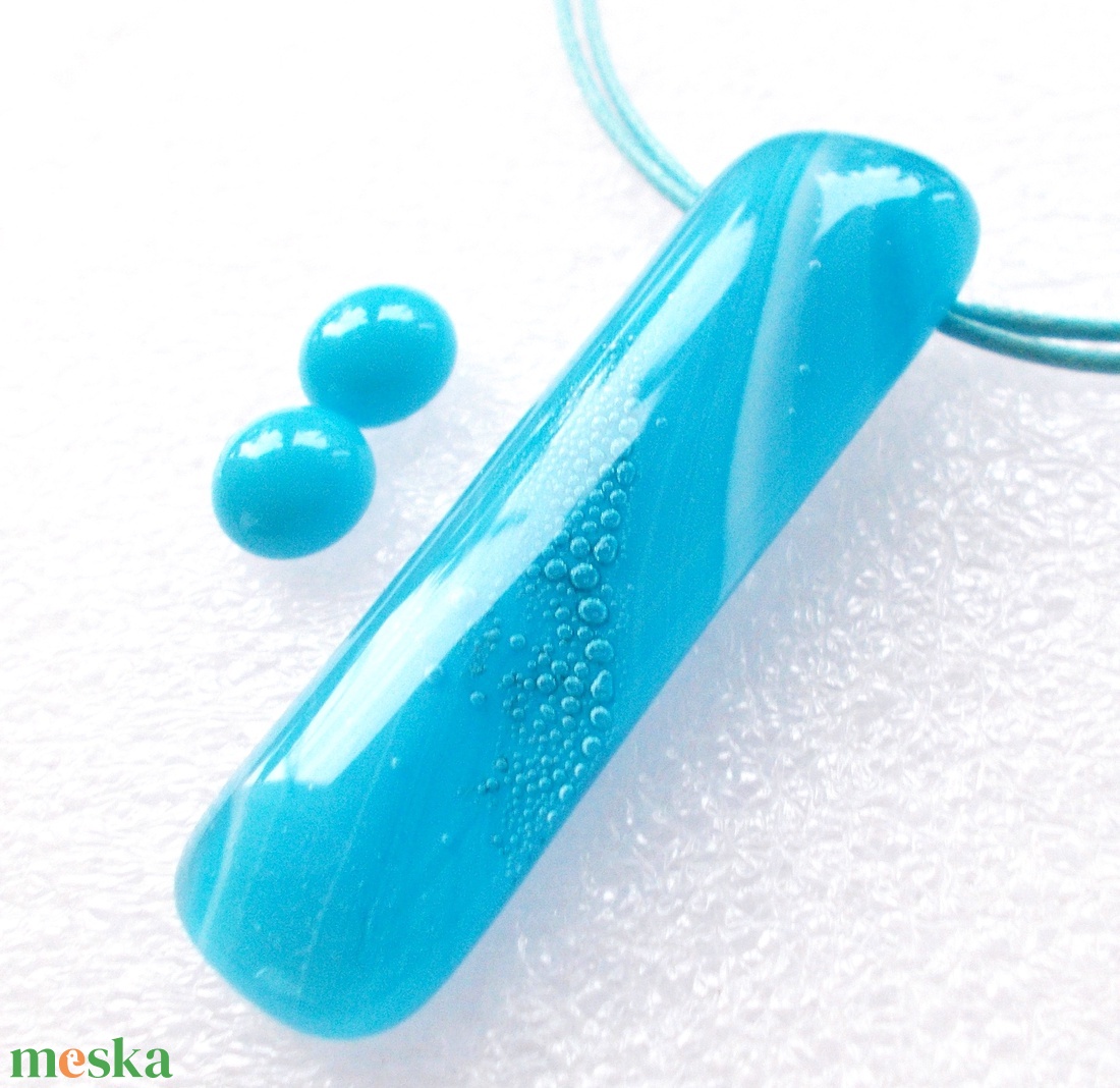 Gyöngyöző kékség ékszerszett. - ékszer - ékszerszett - Meska.hu