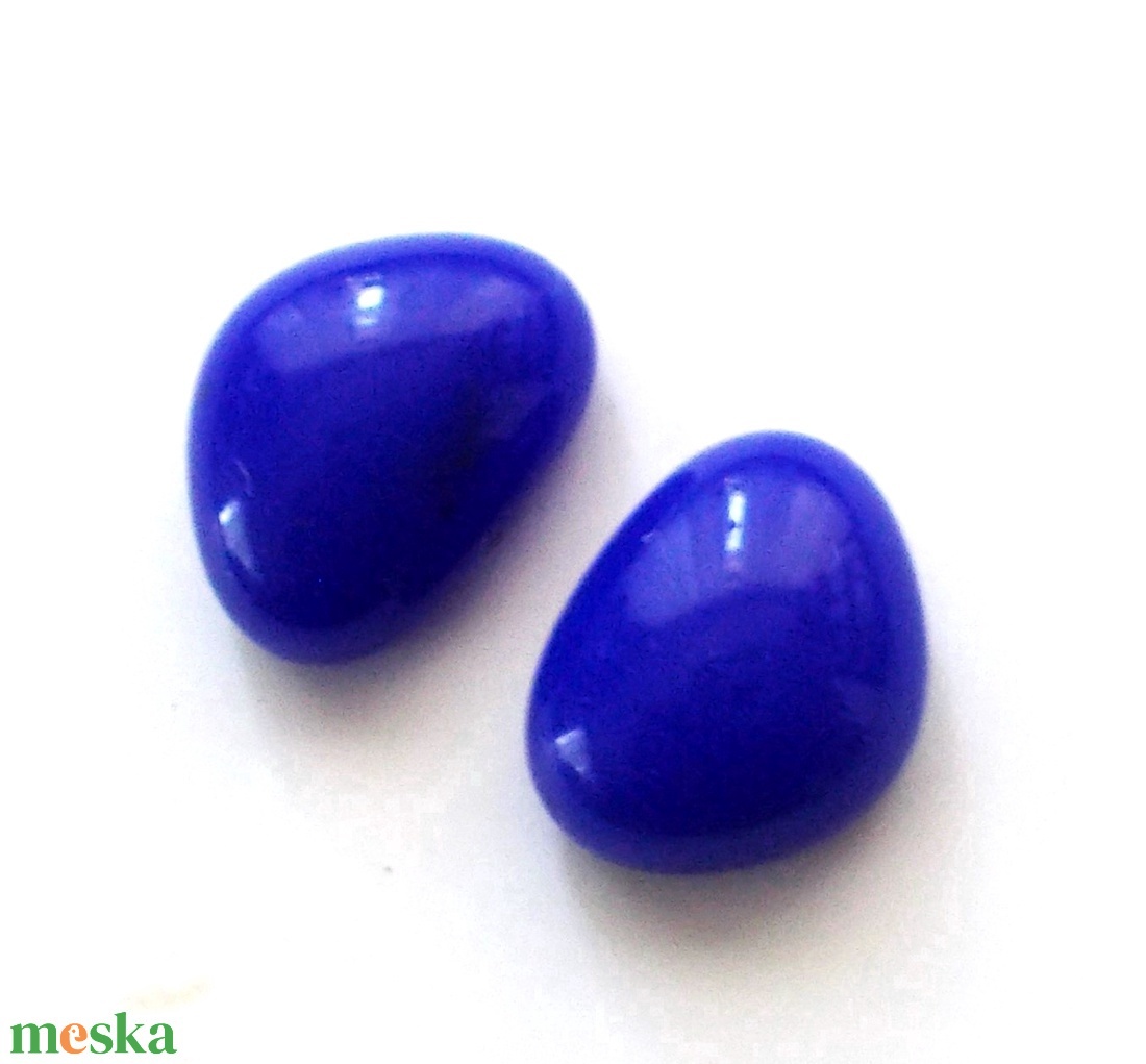 NEMESACÉL! Kék - fehér mintás kavicsos ékszerszett. - ékszer - ékszerszett - Meska.hu