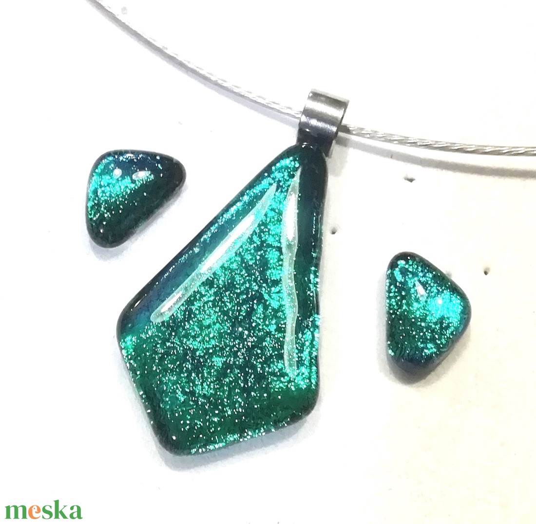NEMESACÉL! Smaragd ragyogás ékszerszett - ékszer - ékszerszett - Meska.hu