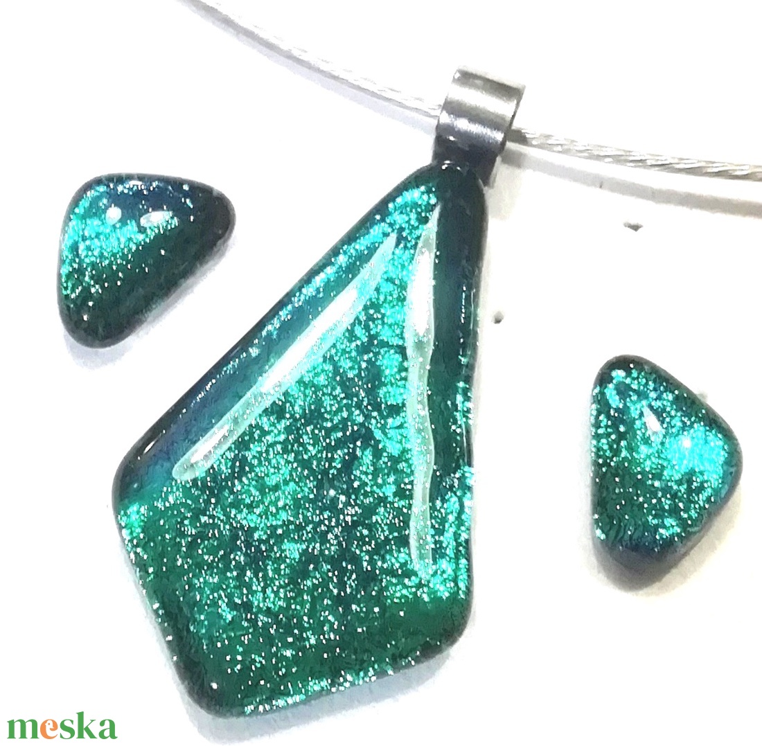 NEMESACÉL! Smaragd ragyogás ékszerszett - ékszer - ékszerszett - Meska.hu