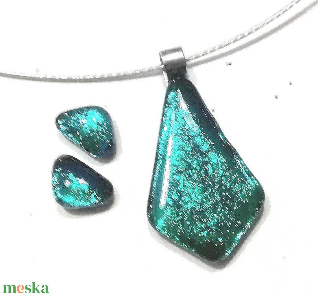 NEMESACÉL! Smaragd ragyogás ékszerszett - ékszer - ékszerszett - Meska.hu