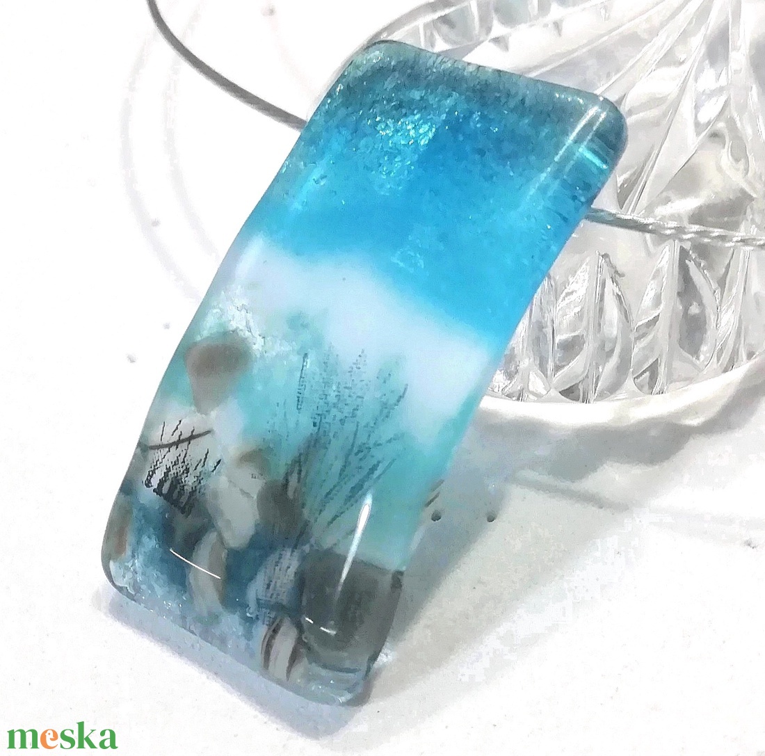 Tengeri színjáték, ékszerszett . - ékszer - nyaklánc - medálos nyaklánc - Meska.hu