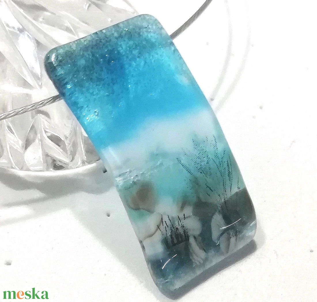 Tengeri színjáték, ékszerszett . - ékszer - nyaklánc - medálos nyaklánc - Meska.hu