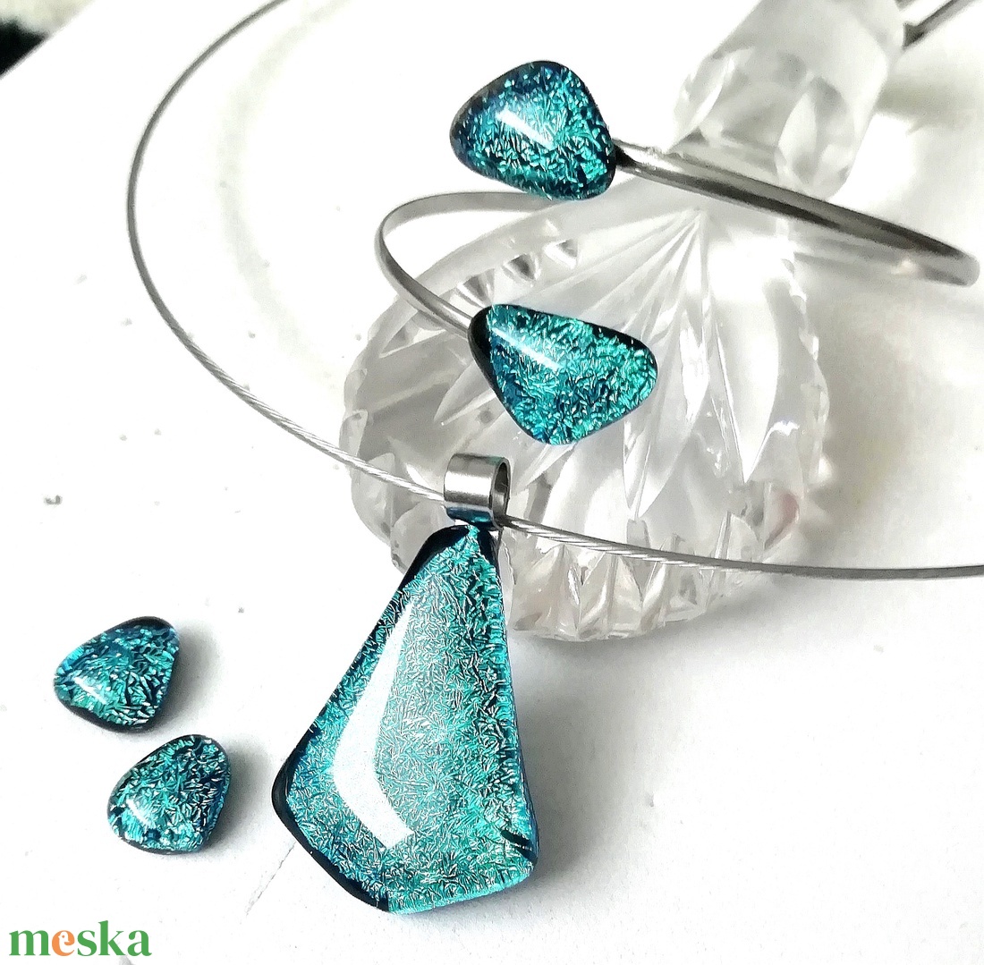 NEMESACÉL! Türkiz ragyogás ékszerszett - ékszer - ékszerszett - Meska.hu