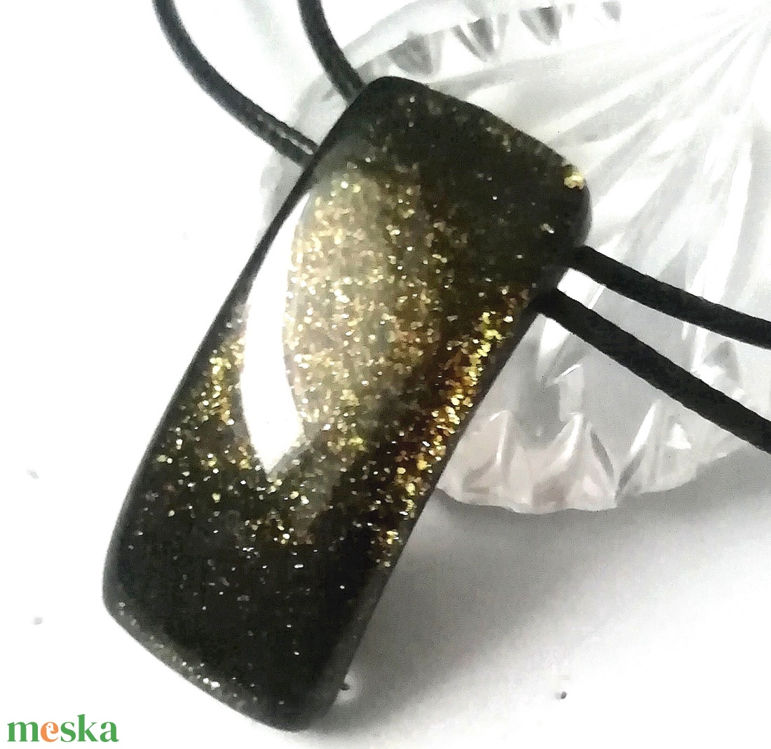 NEMESACÉL! Bronzos moha aventurin nyaklánc.  - ékszer - nyaklánc - medálos nyaklánc - Meska.hu