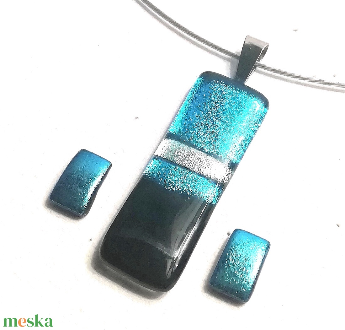 Dichroic fények ékszerszett. - ékszer - ékszerszett - Meska.hu